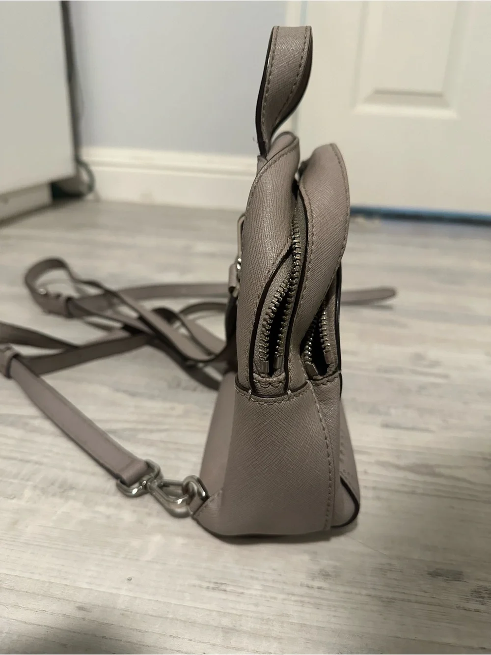 Michael Kors Taupe Perforated Mini Backpack